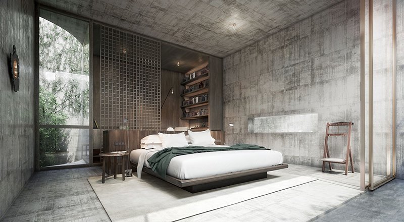 04 Bedroom Ideas with Concrete Walls