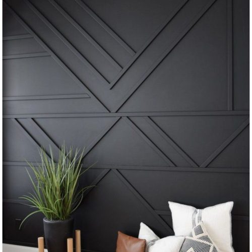 Bedrooms with Black Accent Wall Ideas