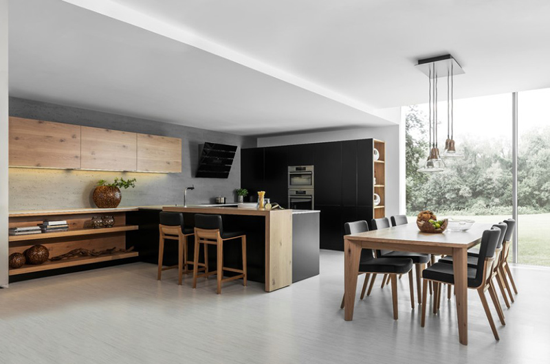 09 Kitchens With Black and White Wood 2021