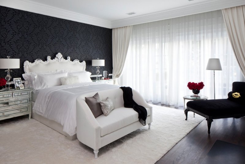18 Bedrooms with Black Accent Wall Ideas